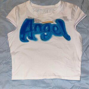 “Angel” Baby Tee, Juniors Medium